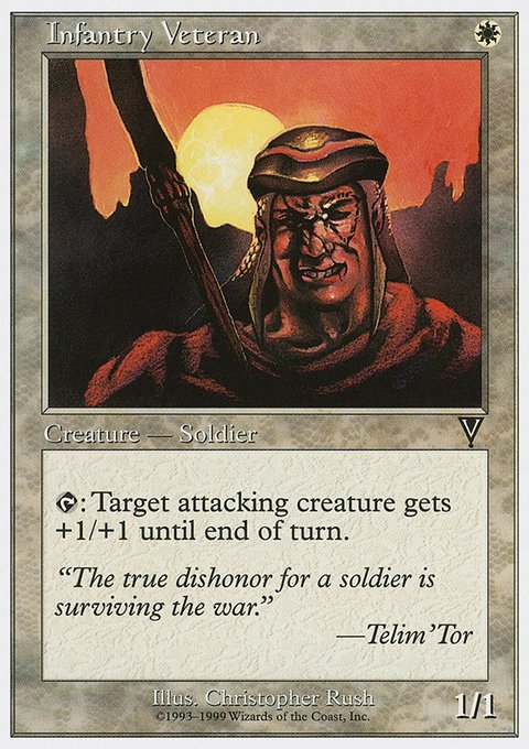 Infantry Veteran, Battle Royale Box Set #34, Magic: The Gathering card