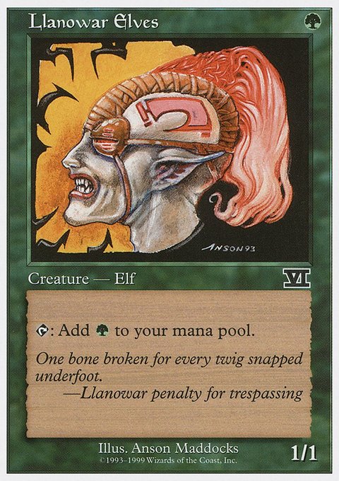 Llanowar Elves, Battle Royale Box Set #39, Magic: The Gathering card