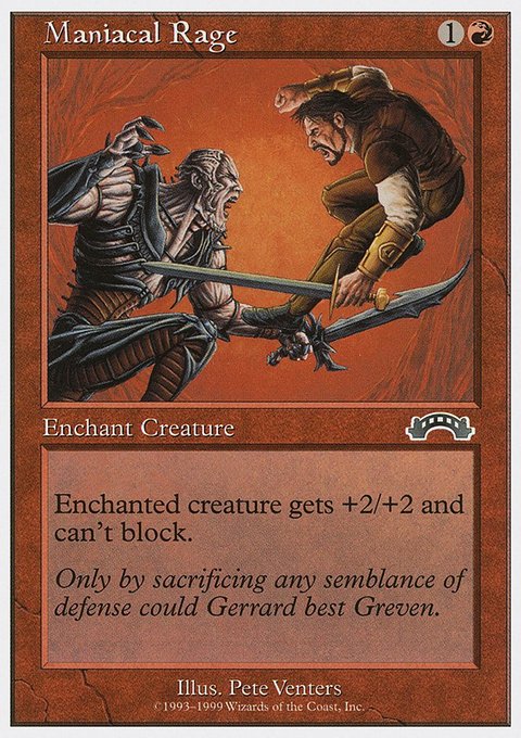 Maniacal Rage, Battle Royale Box Set #42, Magic: The Gathering card