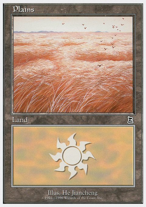 Plains, Battle Royale Box Set #132, Magic: The Gathering card