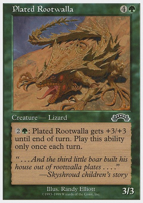 Plated Rootwalla, Battle Royale Box Set #52, Magic: The Gathering card