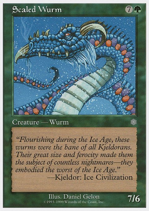 Scaled Wurm, Battle Royale Box Set #65, Magic: The Gathering card