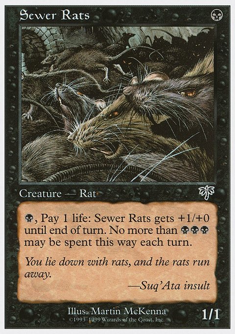 Sewer Rats, Battle Royale Box Set #70, Magic: The Gathering card