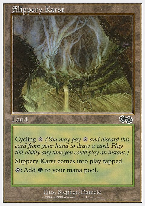 Slippery Karst, Battle Royale Box Set #73, Magic: The Gathering card