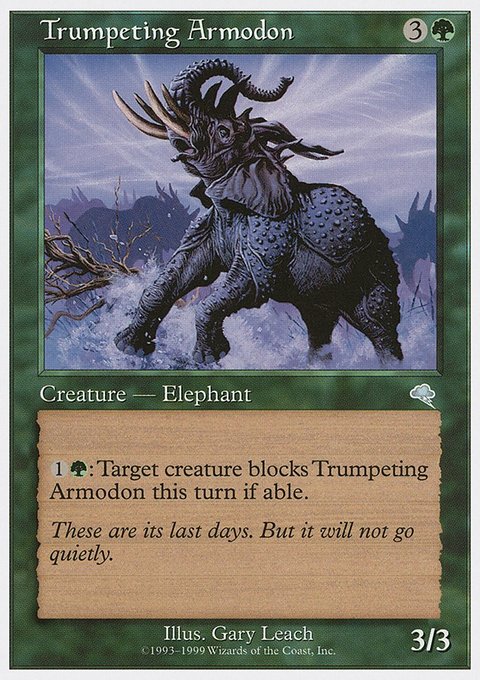 Trumpeting Armodon, Battle Royale Box Set #90, Magic: The Gathering card