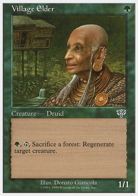 Village Elder, Battle Royale Box Set #94, Magic: The Gathering card