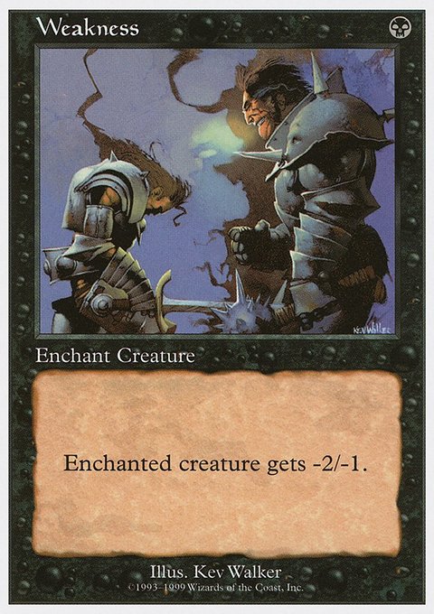 Weakness, Battle Royale Box Set #96, Magic: The Gathering card