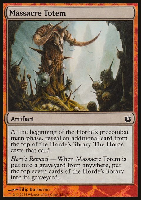 Massacre Totem, Battle the Horde #12, Magic: The Gathering card