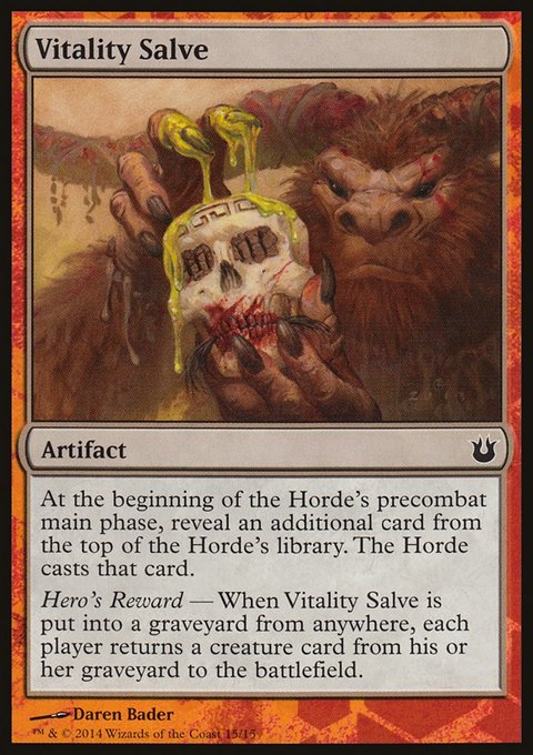 Vitality Salve, Battle the Horde #15, Magic: The Gathering card