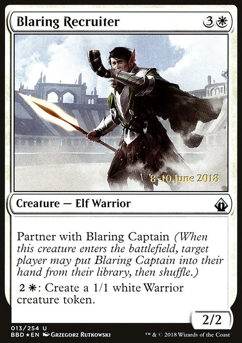 Blaring Recruiter, Battlebond Promos #13s, Magic: The Gathering card