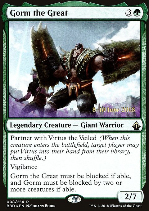 Gorm the Great, Battlebond Promos #8s, Magic: The Gathering card