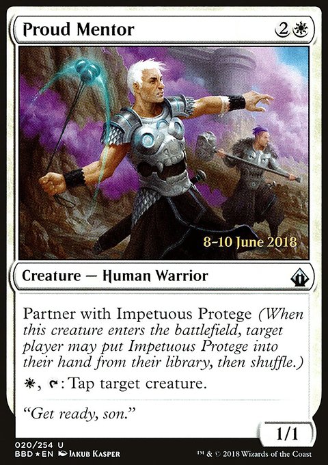 Proud Mentor, Battlebond Promos #20s, Magic: The Gathering card