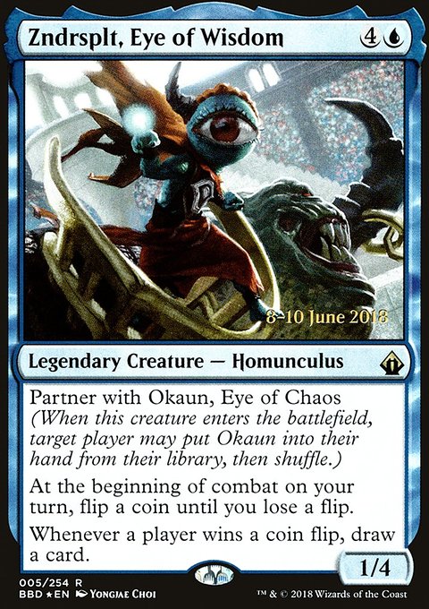 Zndrsplt, Eye of Wisdom, Battlebond Promos #5s, Magic: The Gathering card