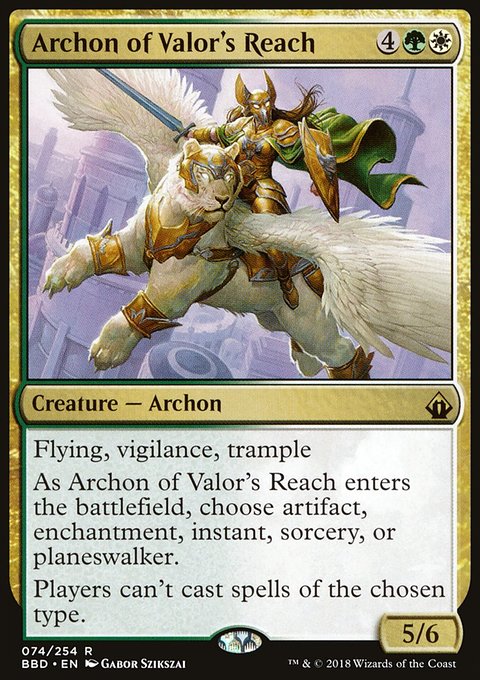Archon of Valor's Reach, Battlebond #74, Magic: The Gathering card