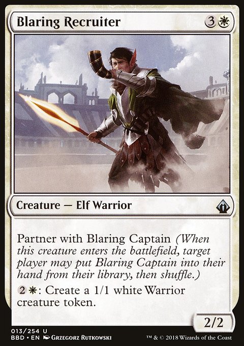 Blaring Recruiter, Battlebond #13, Magic: The Gathering card