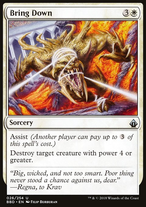 Bring Down, Battlebond #26, Magic: The Gathering card
