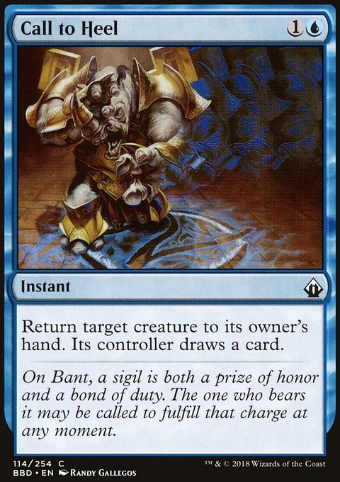 Call to Heel, Battlebond #114, Magic: The Gathering card