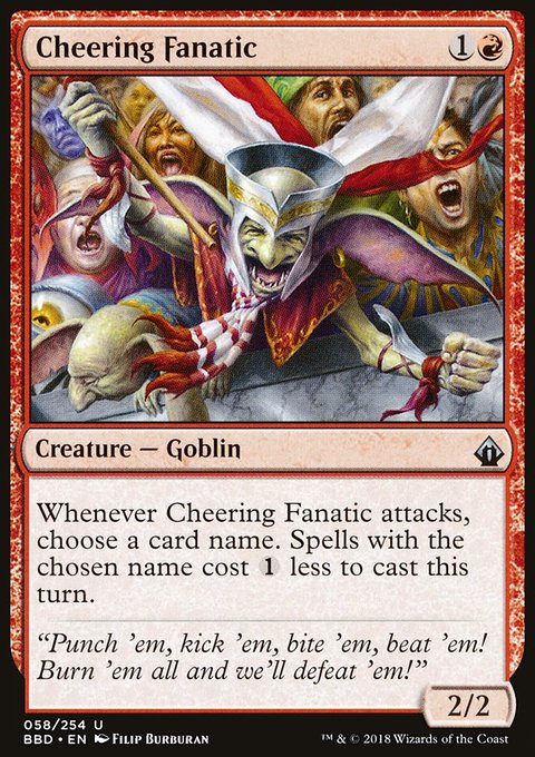 Cheering Fanatic, Battlebond #58, Magic: The Gathering card