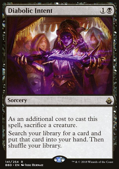 Diabolic Intent, Battlebond #141, Magic: The Gathering card