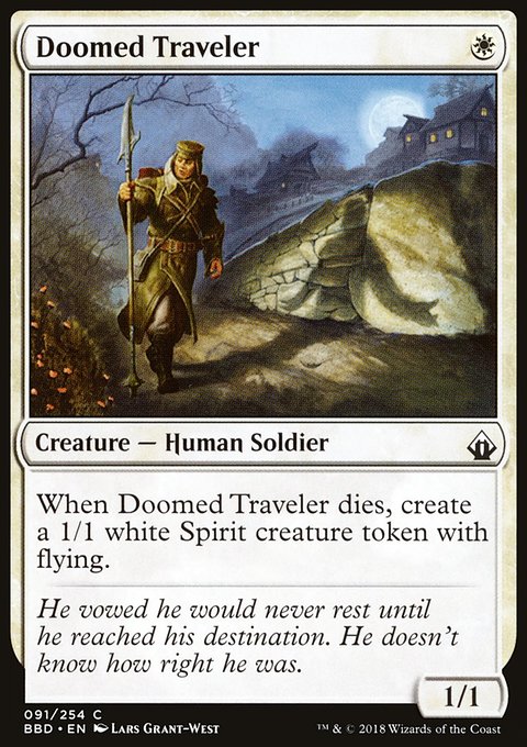 Doomed Traveler, Battlebond #91, Magic: The Gathering card