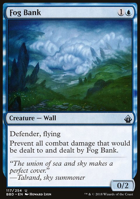 Fog Bank, Battlebond #117, Magic: The Gathering card