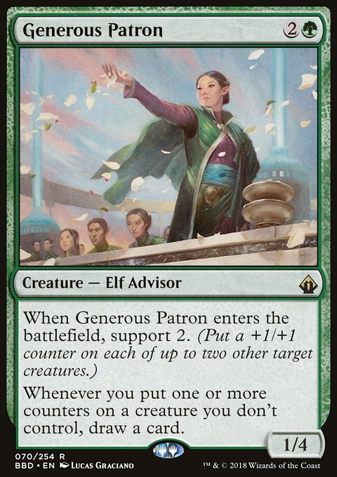 Generous Patron, Battlebond #70, Magic: The Gathering card