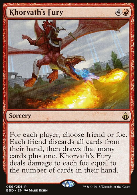 Khorvath's Fury, Battlebond #59, Magic: The Gathering card