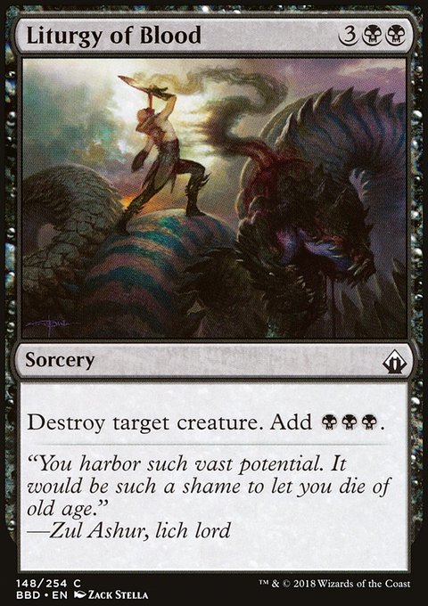 Liturgy of Blood, Battlebond #148, Magic: The Gathering card