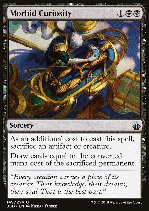 Morbid Curiosity, Battlebond #149, Magic: The Gathering card