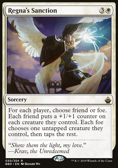 Regna's Sanction, Battlebond #30, Magic: The Gathering card