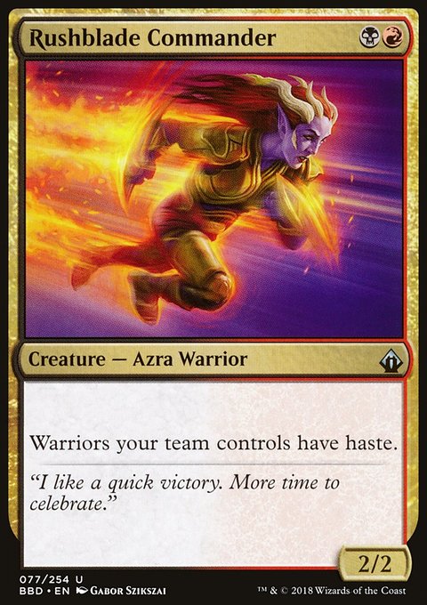 Rushblade Commander, Battlebond #77, Magic: The Gathering card