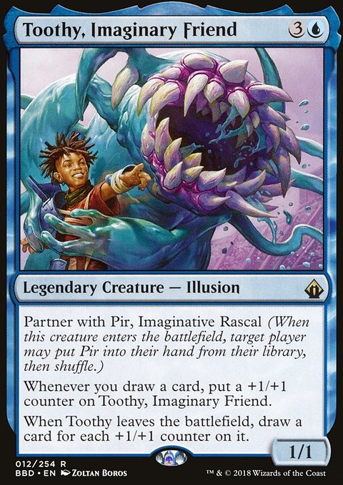Toothy, Imaginary Friend, Battlebond #12, Magic: The Gathering card
