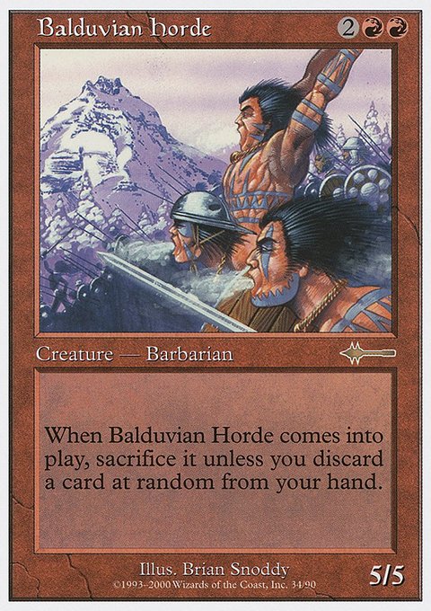 Balduvian Horde, Beatdown Box Set #34, Magic: The Gathering card