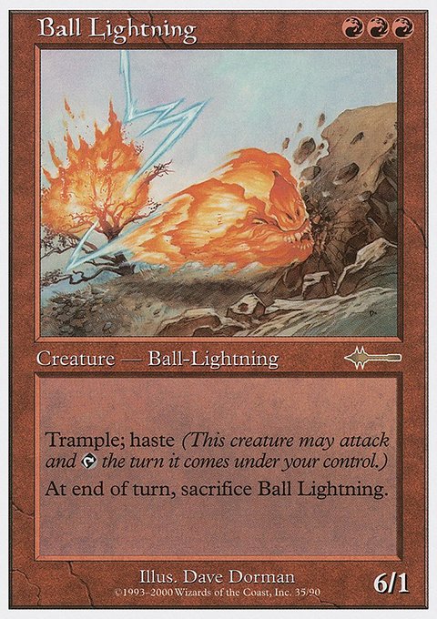 Ball Lightning, Beatdown Box Set #35, Magic: The Gathering card
