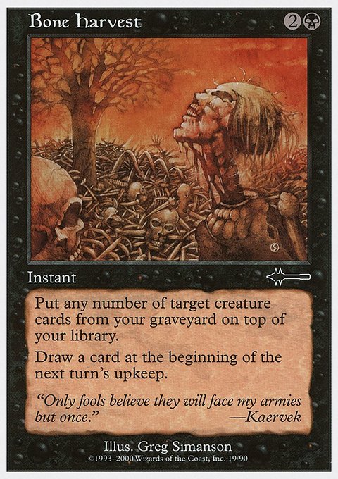 Bone Harvest, Beatdown Box Set #19, Magic: The Gathering card