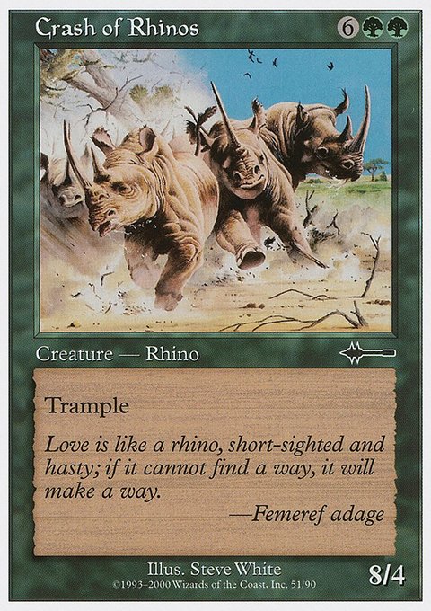 Crash of Rhinos, Beatdown Box Set #51, Magic: The Gathering card