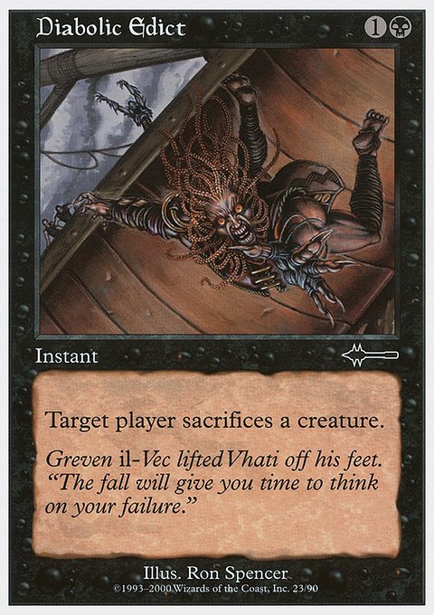 Diabolic Edict, Beatdown Box Set #23, Magic: The Gathering card