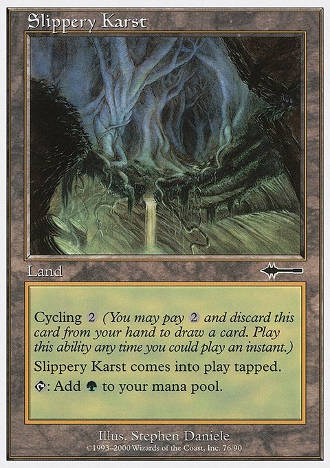 Slippery Karst, Beatdown Box Set #76, Magic: The Gathering card