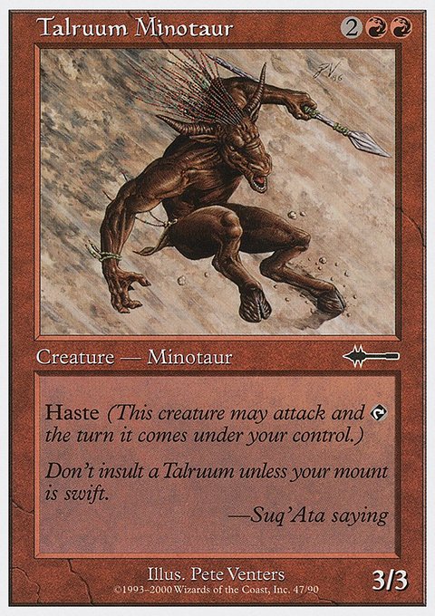 Talruum Minotaur, Beatdown Box Set #47, Magic: The Gathering card