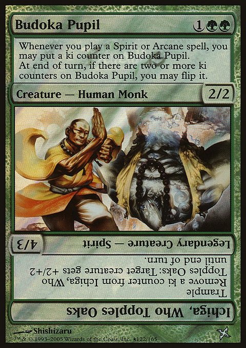 Budoka Pupil // Ichiga, Who Topples Oaks, Betrayers of Kamigawa Promos #122★, Magic: The Gathering card