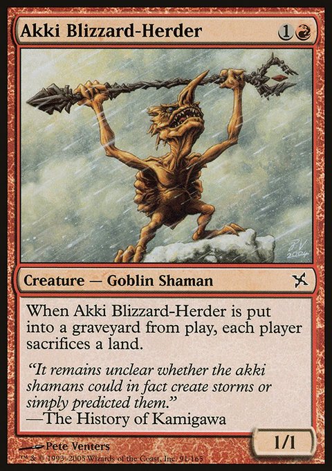 Akki Blizzard-Herder, Betrayers of Kamigawa #91, Magic: The Gathering card