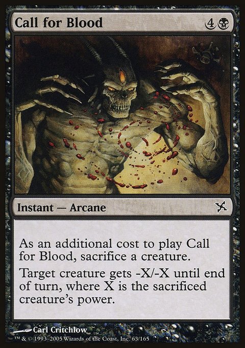 Call for Blood, Betrayers of Kamigawa #63, Magic: The Gathering card