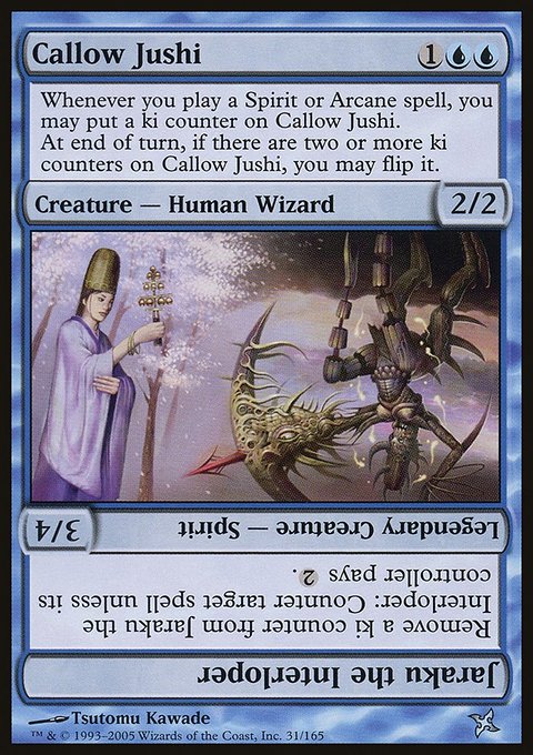 Callow Jushi // Jaraku the Interloper, Betrayers of Kamigawa #31, Magic: The Gathering card