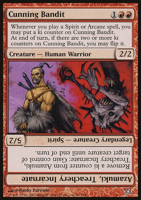 Cunning Bandit // Azamuki, Treachery Incarnate, Betrayers of Kamigawa #99, Magic: The Gathering card