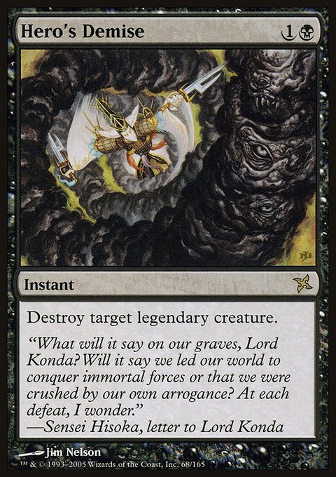 Hero's Demise, Betrayers of Kamigawa #68, Magic: The Gathering card