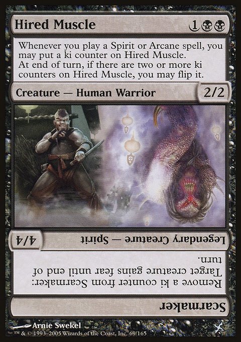 Hired Muscle // Scarmaker, Betrayers of Kamigawa #69, Magic: The Gathering card