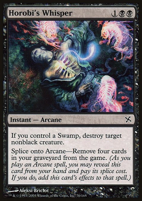 Horobi's Whisper, Betrayers of Kamigawa #70, Magic: The Gathering card