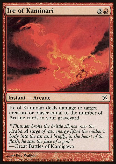 Ire of Kaminari, Betrayers of Kamigawa #109, Magic: The Gathering card