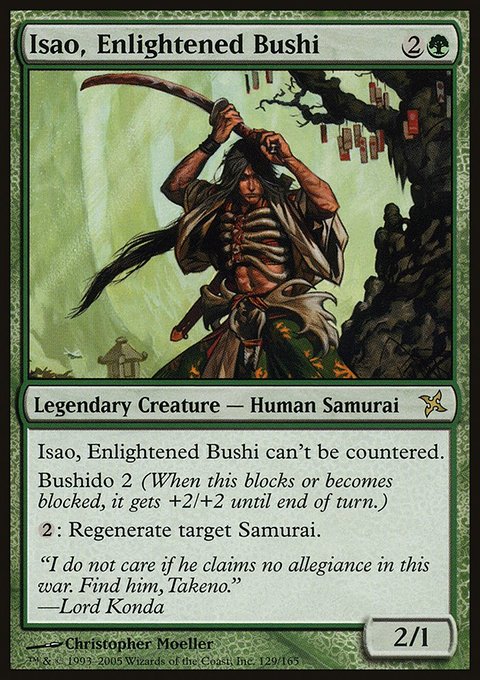Isao, Enlightened Bushi, Betrayers of Kamigawa #129, Magic: The Gathering card