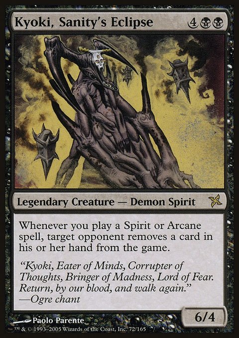 Kyoki, Sanity's Eclipse, Betrayers of Kamigawa #72, Magic: The Gathering card